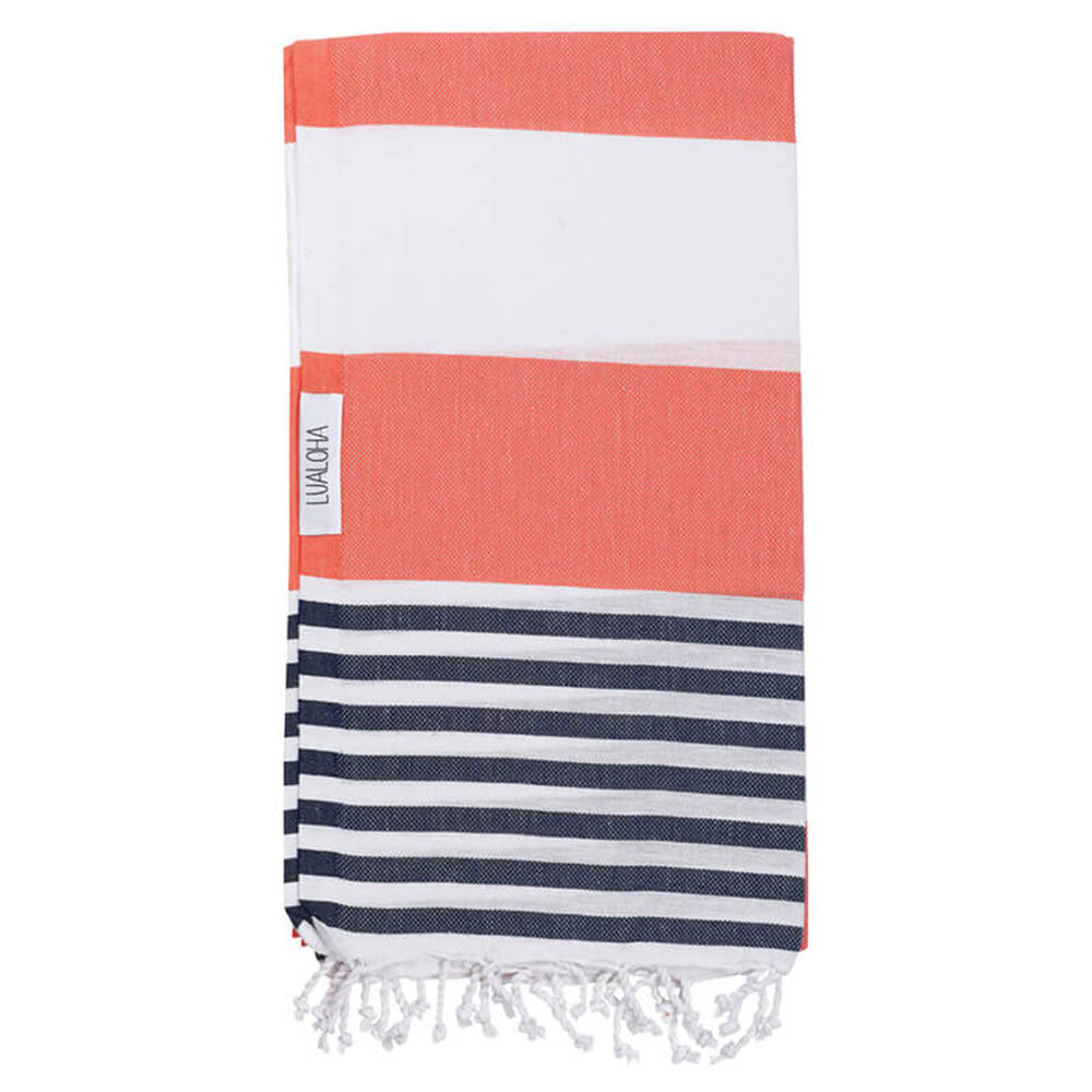 Striped Goodness Coral & Navy